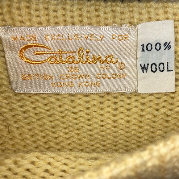 1950’s-60’s Vintage British Crown Colony Of Hong Kong 100% Wool Sweater - Picture 2 of 2